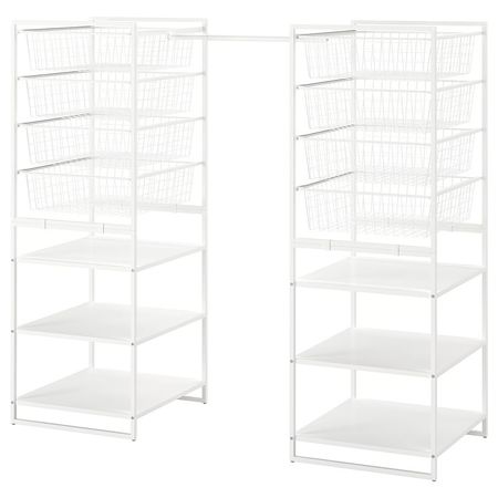 JONAXEL Гардероб, комбинация - белый 142-178x51x139 см