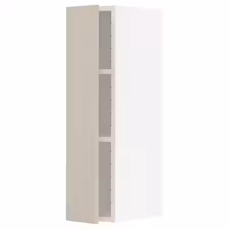 METOD Навесной шкаф с полками - белый/Havstorp бежевый 20x80 см