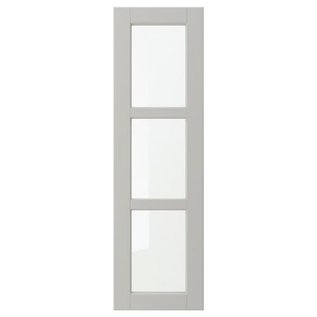 LERHYTTAN Стеклянная дверь - светло-серый 30x100 см