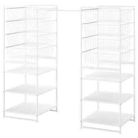 JONAXEL Гардероб, комбинация - белый 142-178x51x139 см