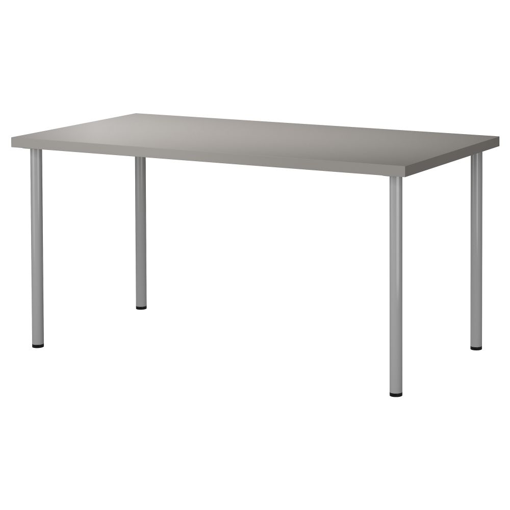Стол ЛИННМОН / АДИЛЬС, серый, серебристый (150x75 см) - фото 1