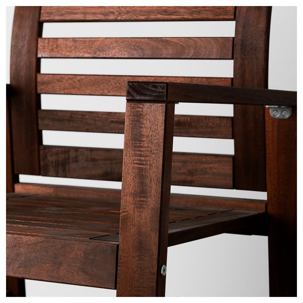 Стол + 2 кресла + скамья, для сада ЭПЛАРО, коричневый коричневая морилка - фото 5