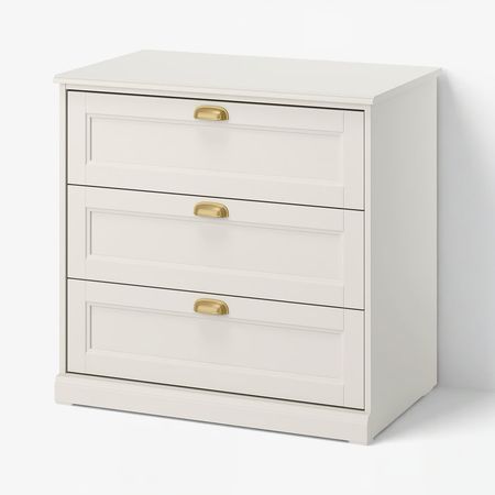 FÅGELFJÄLLET Комод с 3 ящиками - белый с оттенком 82x51x78 см