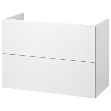 Шкаф под раковину с 2 ящиками, белый 80x40x60 см IKEA FISKÅN ФИСКОН 204.976.31