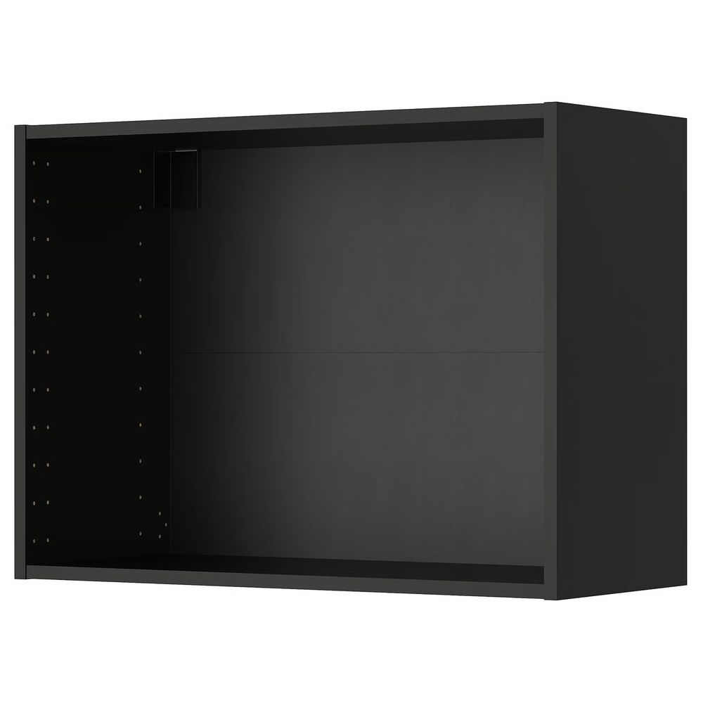 METOD Шкаф навесной - черно-серый 80x37x60 см - схема-чертеж с размерами