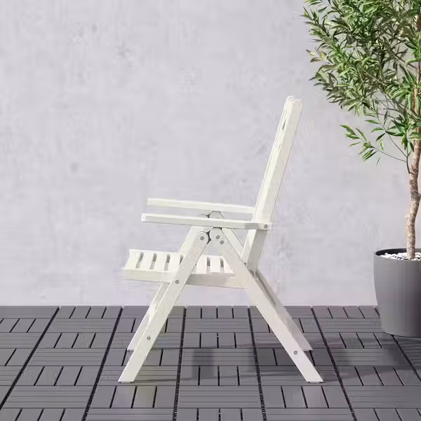 BONDHOLMEN Садовое кресло/регулируемая спинка - белый/бежевый - фото 5
