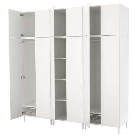 Гардероб, белый/Фоннес белый 240x57x251 см IKEA OPPHUS ОПХУС 892.401.48