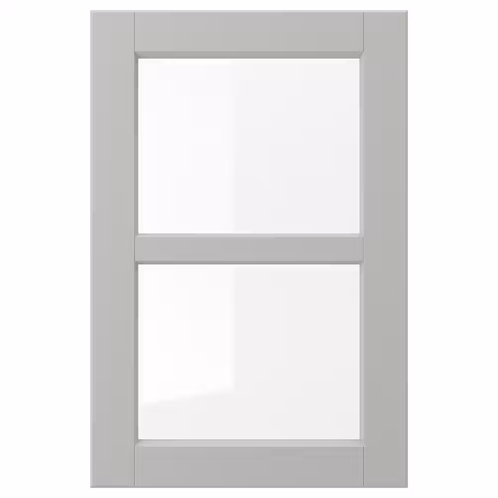 LERHYTTAN Стеклянная дверь - светло-серый 40x60 см - фото 1