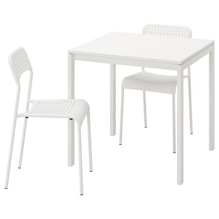 Стол и 2 стула, белый 75 см IKEA MELLTORP МЕЛЬТОРП / ADDE АДДЕ 192.292.53