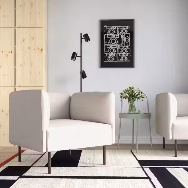 LILLEHEM Кресло - Vissle/бежевый металлический - фото 2