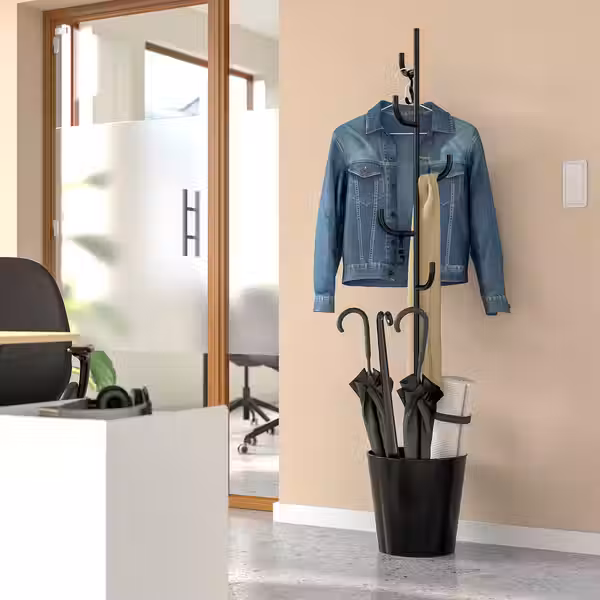 ÄLGANÄS ЭЛЬГАНЭС Вешалка - чёрный 173x33 см - фото 3