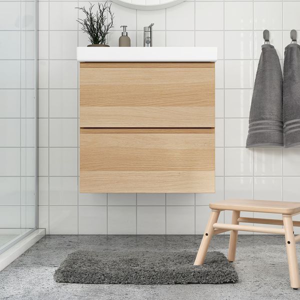 IKEA в интерьере ванной - схема-чертеж с размерами