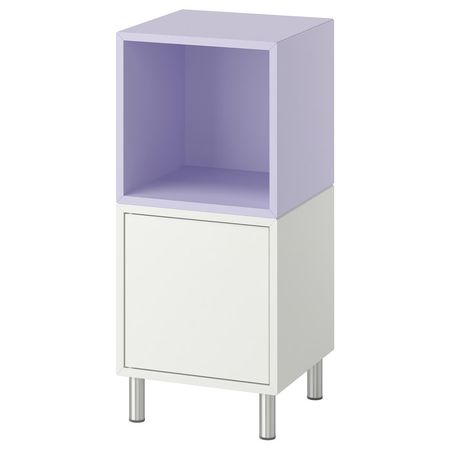 EKET Комбинация шкафов с ножками - белый/бледно-сиреневый 35x35x80 см