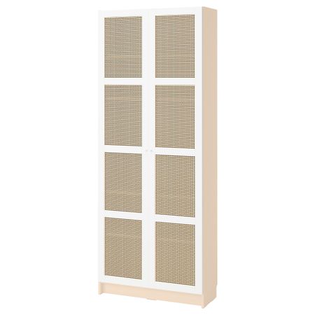 Стеллаж с дверьми, под березу, 80x30x202 см IKEA BILLY БИЛЛИ, HÖGADAL 895.623.08