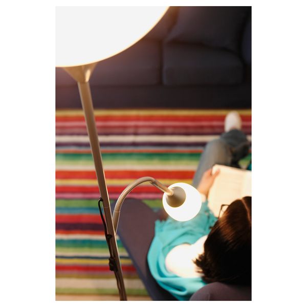 Торшер/лампа для чтения НУТ, черный, белый - схема-чертеж с размерами