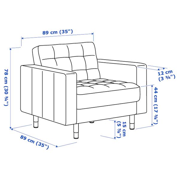 IKEA, дополнительный ракурс - схема-чертеж с размерами
