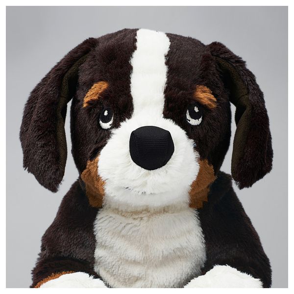 Мягкая игрушка ХОППИГ, собака, бернская овчарка белый - схема-чертеж с размерами