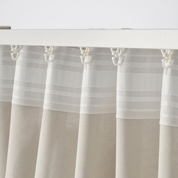 Гардины, 2 шт., бежевый 145x300 см IKEA ANNALOUISA АННАЛУИЗА 204.524.54 - фото 4