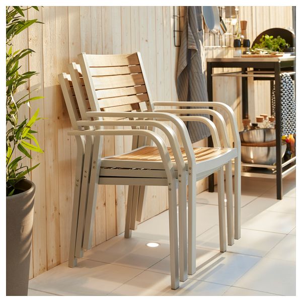 Садовое кресло, светло-серый/светло-коричневый IKEA SJÄLLAND ШЭЛЛАНД 804.053.46 - фото 3