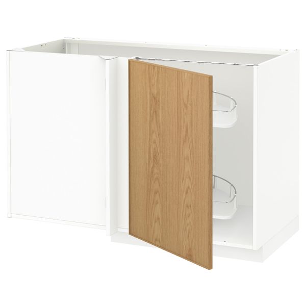 Угловой напольный шкаф с выдвижной секцией IKEA METOD МЕТОД 792.255.82 - схема-чертеж с размерами