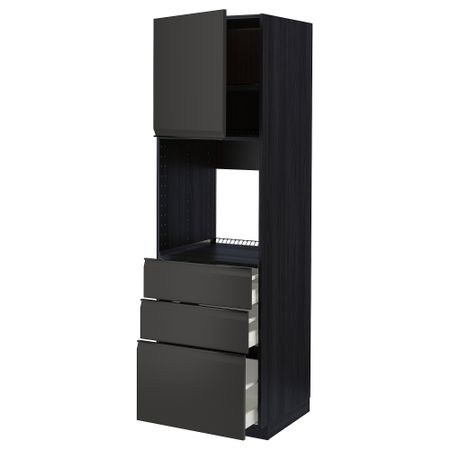 Высокий шкаф для духовки, дверь, 3 ящика IKEA METOD МЕТОД, MAXIMERA МАКСИМЕРА 194.955.34