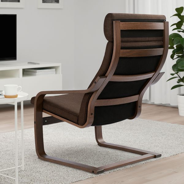 Кресло, коричневый/Шифтебу коричневый IKEA POÄNG ПОЭНГ 893.028.05 - фото 3