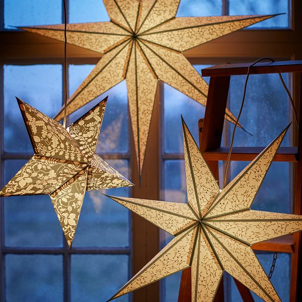 Абажур, лист/золотой орнамент «точки» 70 см IKEA STRÅLA СТРОЛА 205.037.26 - фото 4