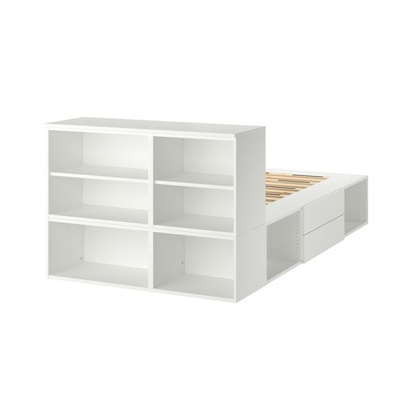 Каркас кровати с 2 ящиками, белый, Fonnes, 142x244x103 см IKEA PLATSA ПЛАТСАA ПЛАТСА 993.029.18 - фото 4