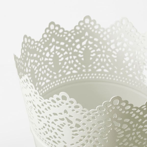 Кашпо, для дома, улицы/белый с оттенком 10.5 см IKEA SKURAR СКУРАР 103.719.34 - фото 4