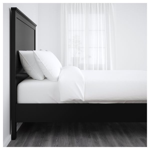 Каркас кровати УНДРЕДАЛЬ, черный - схема-чертеж с размерами