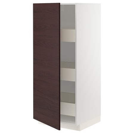 Высокий шкаф с ящиками, 60x60x140 cm IKEA METOD МЕТОД, MAXIMERA МАКСИМЕРА 893.348.25