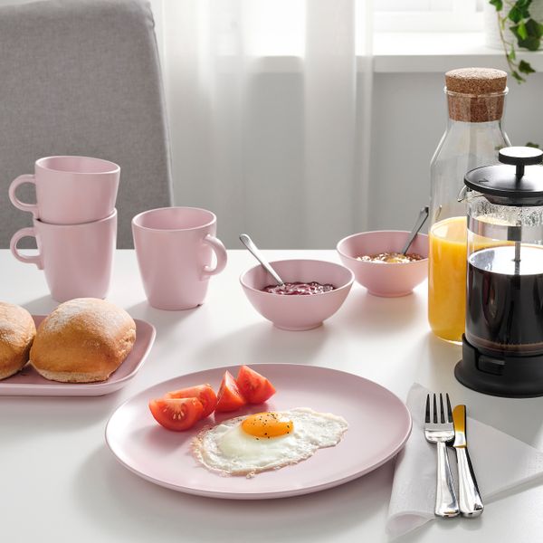 Тарелка, матовая поверхность светло-розовый 26 см IKEA FÄRGKLAR ФЭРГКЛАР 904.781.82 - схема-чертеж с размерами