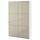 Комбинация для хранения с дверцами, белый/Сельсвикен глянцевый, бежевый 120x42x193 см IKEA BESTÅ БЕСТО 992.471.54
