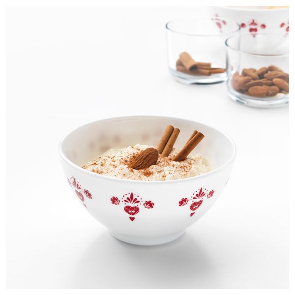 Миска ВИНТЕР 2016, с рисунком красный (13 см) - схема-чертеж с размерами