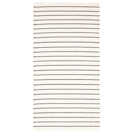 Ковер безворсовый, полоска белый, черный 80x150 см IKEA TÖRSLEV ТЁРСЛЕВ 204.187.09