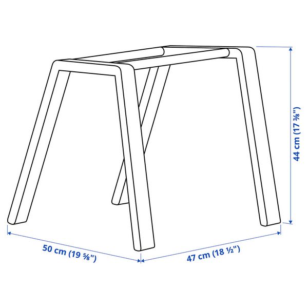 SKÅLSTA СКОЛСТА Каркас стула - схема-чертеж с размерами