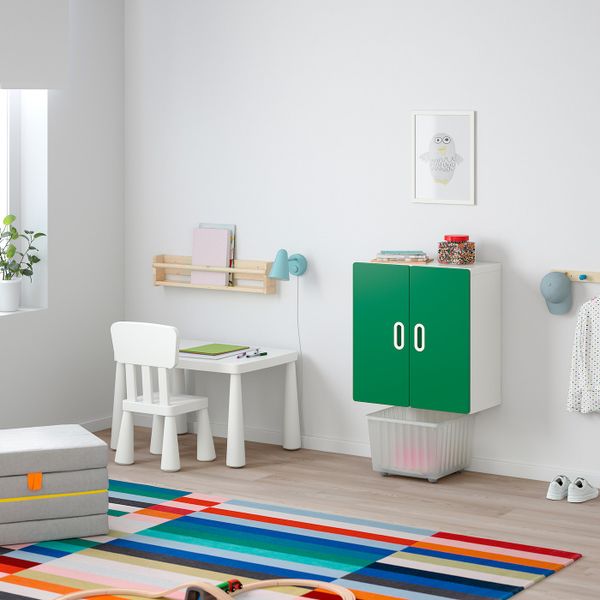 Навесной шкаф, белый/зеленый 60x30x64 см IKEA STUVA СТУВА / FRITIDS ФРИТИДС 692.767.46 - фото 2