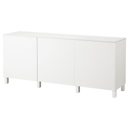 Комбинация для хранения с дверцами БЕСТО, Лаппвикен белый (180x42x74 см)