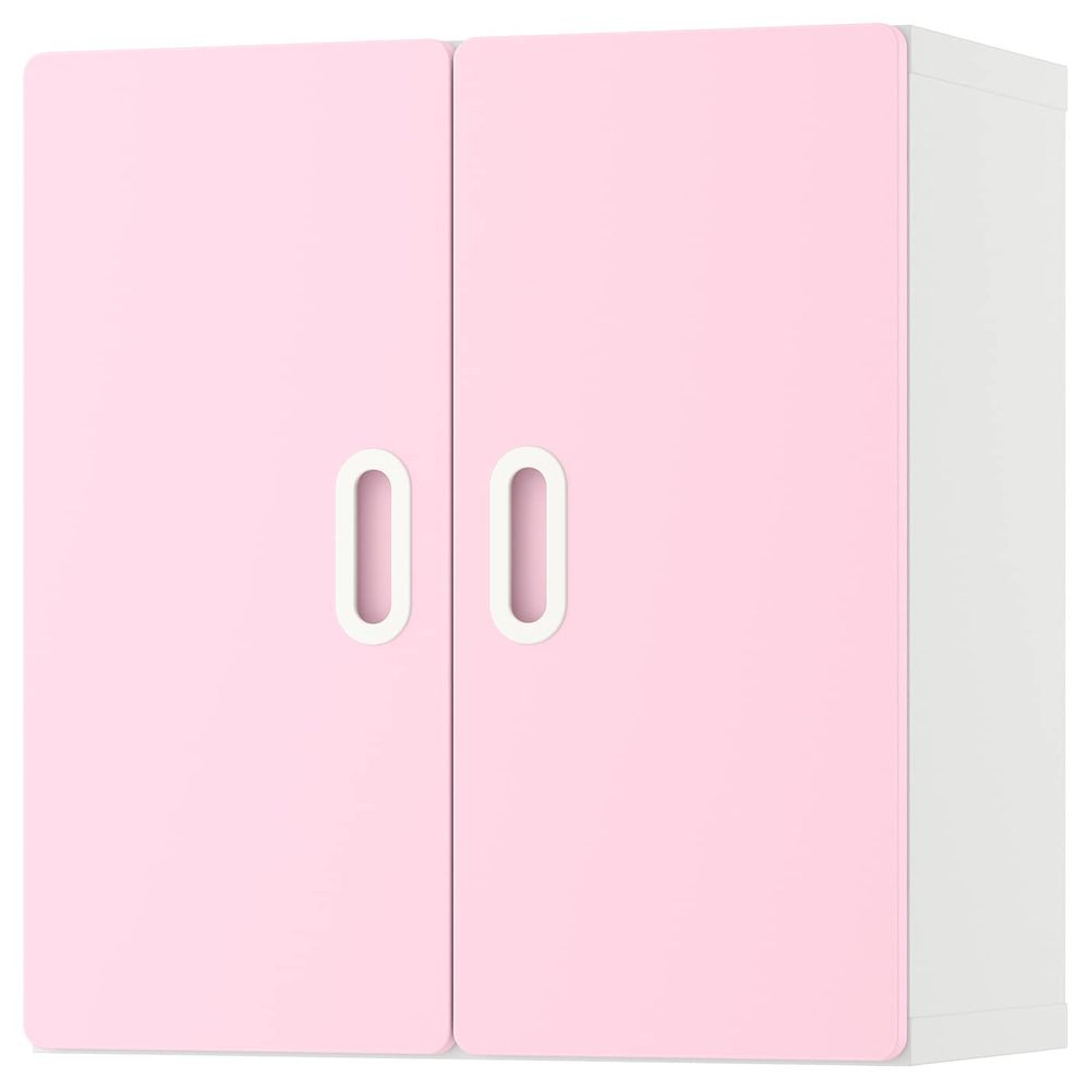 Навесной шкаф, белый/светло-розовый 60x30x64 см IKEA STUVA СТУВА / FRITIDS ФРИТИДС 592.767.42 - фото 1