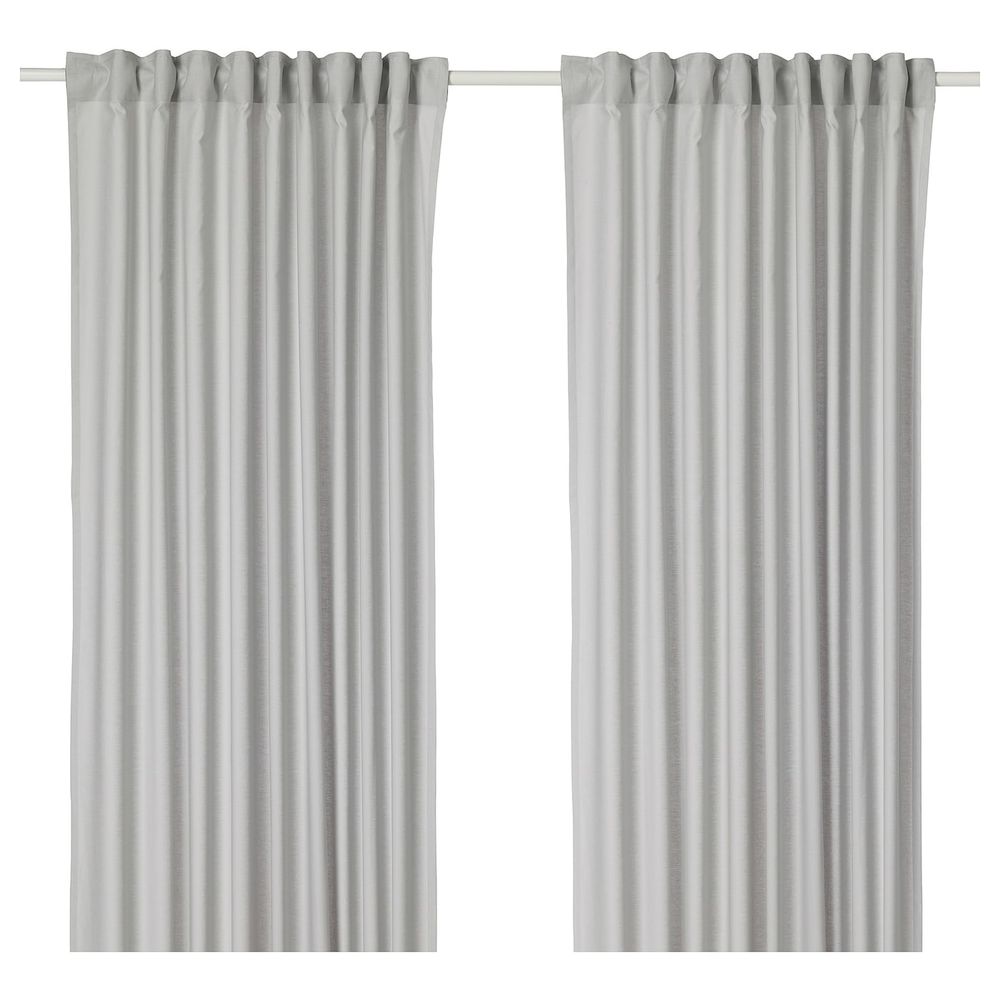 Гардины, 2 шт., светло-серый 145x300 см IKEA ANNALOUISA АННАЛУИЗА 604.108.29 - фото 1