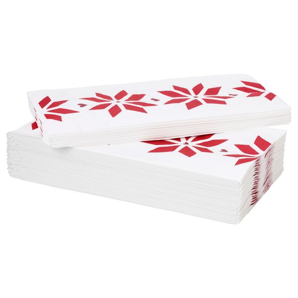 Салфетка бумажная ВИНТЕР 2017, белый, красный (38x38 см) - фото 1