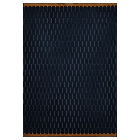 Ковер, короткий ворс, темно-синий, желто-коричневый, 170x240 см IKEA NÖVLING 205.329.84