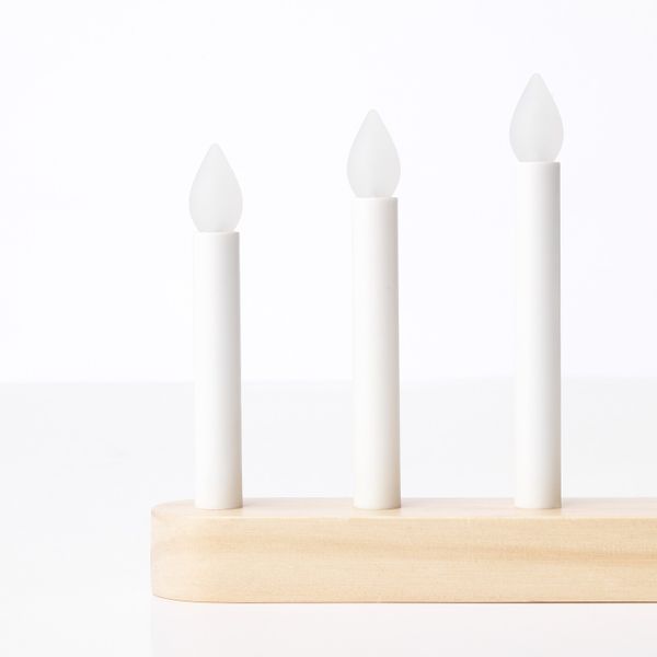 Светодиодный канделябр, 5 ламп, с батарейным питанием/сосна 15 см IKEA STRÅLA СТРОЛА 904.786.53 - фото 3