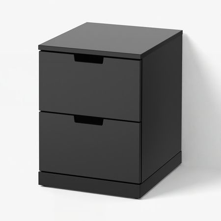 NORDLI Комод с 2 ящиками - антрацит 40x54 см
