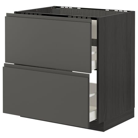 Напольный шкаф для Варочная панели, вытяжка, 80x60 cm IKEA METOD МЕТОД, MAXIMERA МАКСИМЕРА 593.357.27