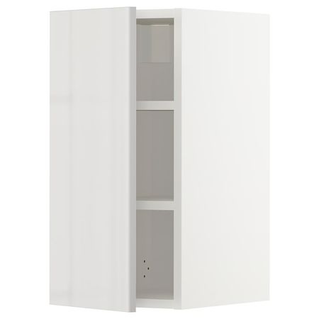 METOD Навесной шкаф с полками - белый/Ringhult светло-серый 30x60 см