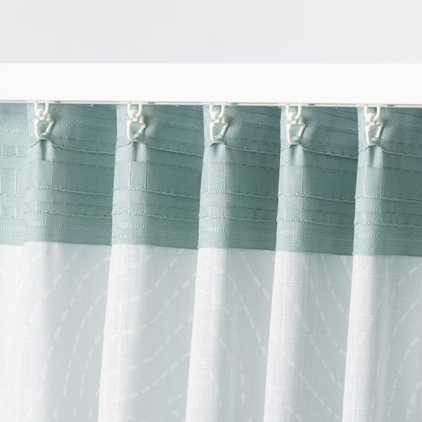 Гардины, 2 шт., 145x300 см, голубой IKEA ÅKERMOLKE 805.665.65 - фото 5