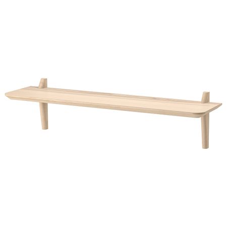 Полка навесная, ясеневый шпон 118x30 см IKEA LISABO ЛИСАБО 304.305.22