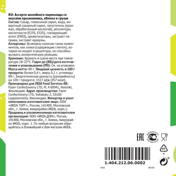 IKEA, дополнительный ракурс - схема-чертеж с размерами