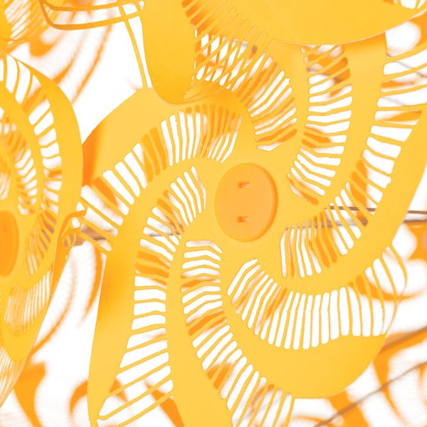 Подвесной светильник, желтый 55 см IKEA ГРИМСОС 804.168.49 - схема-чертеж с размерами